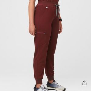 COPY - Figs Burgundy Zamora Scrub Jogger Pants